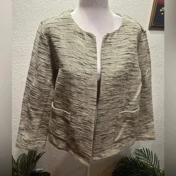 Eileen Fisher roundneck blazer jacket size M - Picture 2 of 11